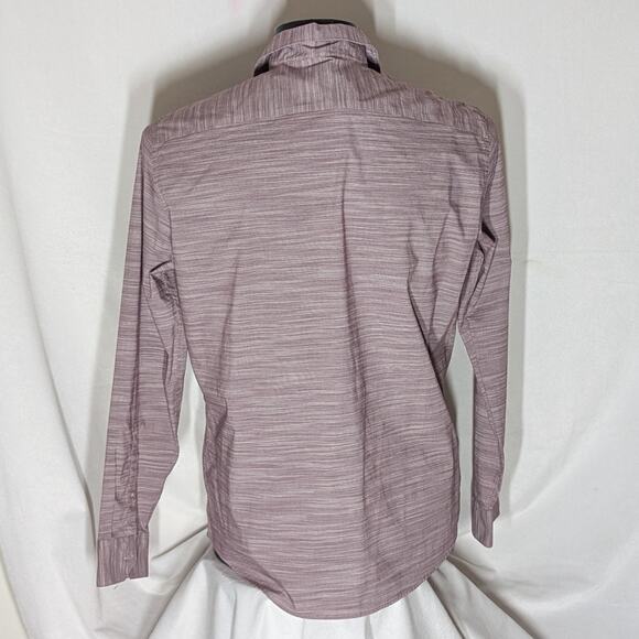 Apt. 9 Men's L/S Premier Flex Dress/Casual Shirt Purple Large - Picture 3 of 4